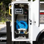 Ford F-550 with Warner 8k Crane Body and Liftmoore 8045 Crane Outdoor 16